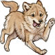 Amaterasu the Happy Golden Wolf